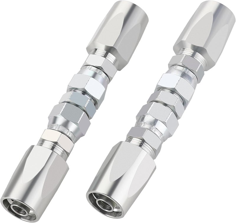 ANCIMOON 2PCS 1/2'' Reusable Hydraulic Fittings, Size #08 Single Wire Hydraulic Hose Repair Kit - Image 1